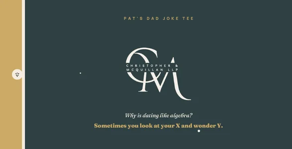 Christopher & McQuillan LLP dad joke tee flag