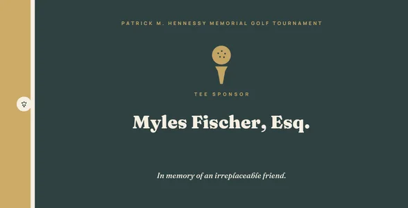 Myles Fischer sponsor flag